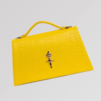 Sac à main – Nouvelle version – Croco Jaune